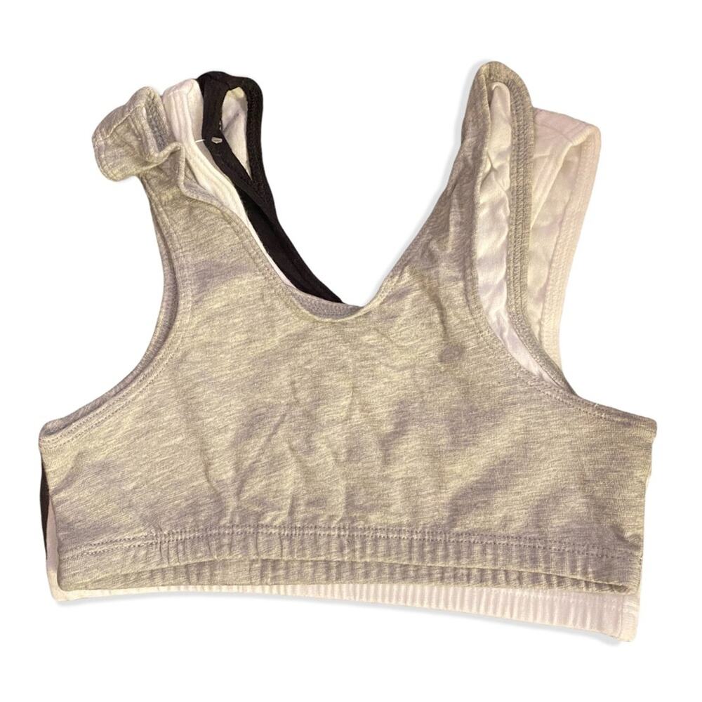 Fruit Of The Loom Set of 3 Girls Sports Bra Size 28" NWOT
